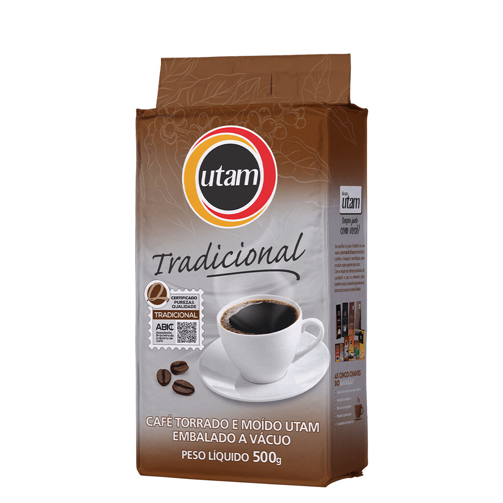 Café Utam Torrado e Moído a vácuo 500g | Shopee Brasil