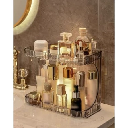 Organizador Prateleira Diamante Acrílico Porta Maquiagem Beleza linhas