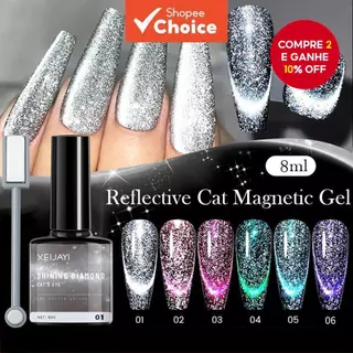 6 Cores 8ml Brilho Reflexivo Olho De Gato Gel Esmalte , Brilhante , Embeber LED UV-Perfeito Para Arte Em Unhas DIY Casa em Oferta na Shopee