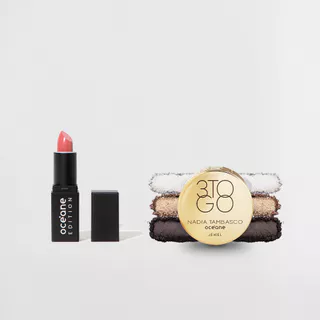 Kit Trio de Sombras 3 To Go Pallete Jewel + Mini Batom Sienna (2 Produtos) em Oferta na Shopee