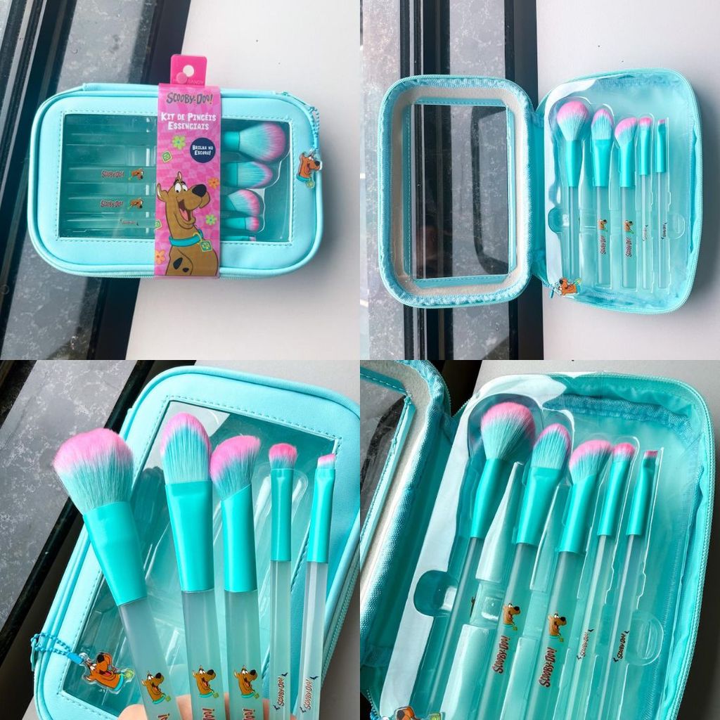 Kit Pincel Com Necessaire Miss Frandy WS-PM25-0306 Scooby Doo Muda