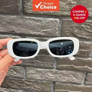 Óculos De Sol Retrô Coreanos Chiques 2025 | Moldura Retangular Pequena Com Estampa Elegante , Unissex Para Praia em Oferta na Shopee