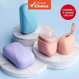 Rolo E Massageador De Gelo Facial De Silicone – Ferramenta Prática De Beleza Para Compressa Fria em Oferta na Shopee