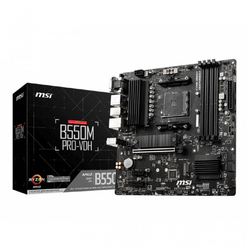 Placa Mae Gamer MSI B550M PRO-VDH DDR4 Socket AM4 M-ATX | Shopee Brasil