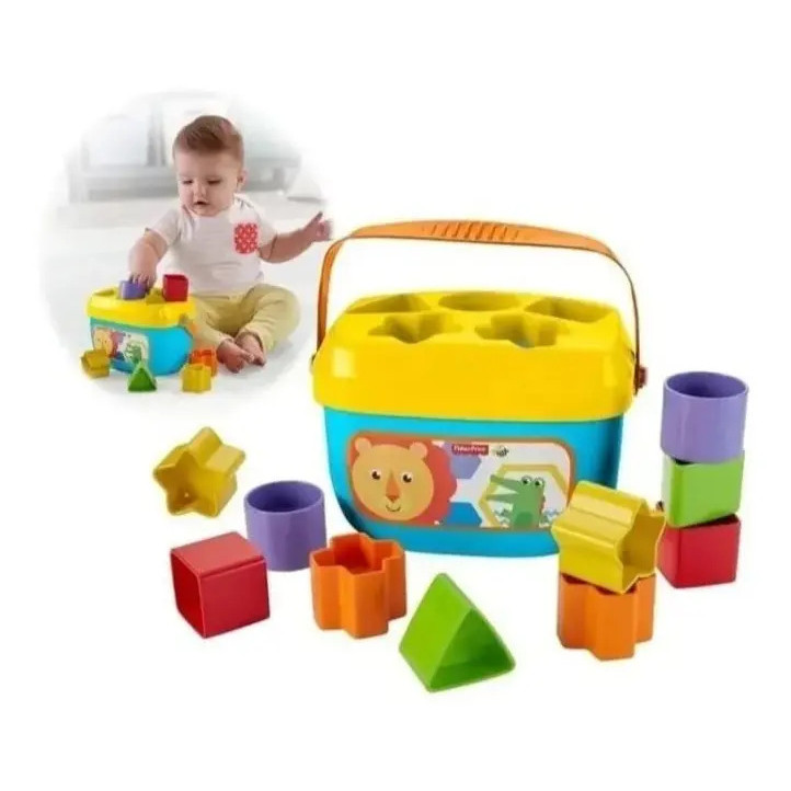Fisher Price Blocos Grandes De Encaixar Bebê 6 Meses + Cor Multicolor | Shopee Brasil