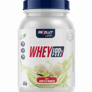Whey Protein 100% Pure Concentrado Sorvete de Baunilha 900g Pote - Absolut em Oferta na Shopee
