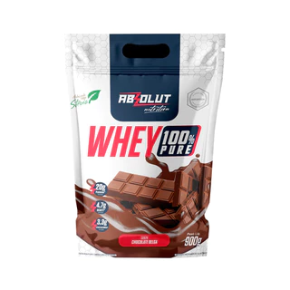 Whey Concentrado Chocolate Belga Refil 900g - ABSOLUT em Oferta na Shopee