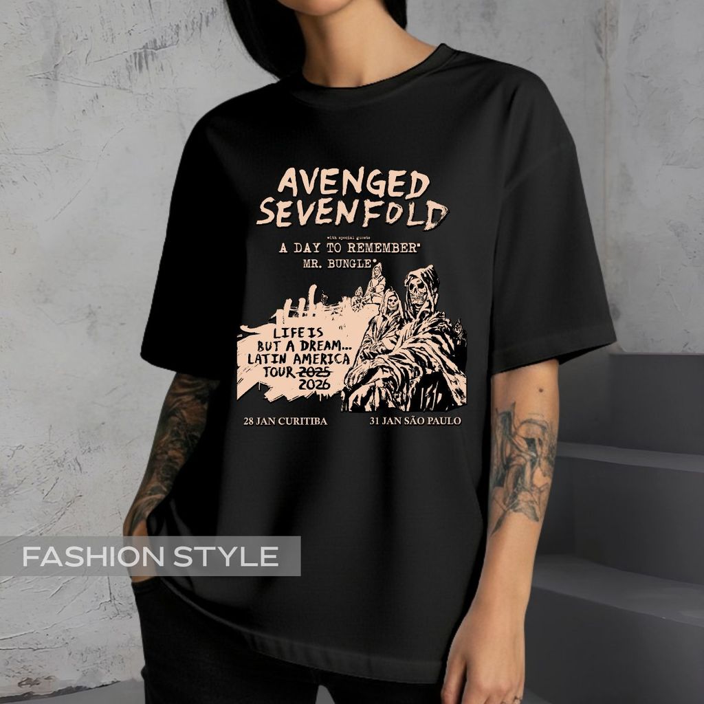 Camiseta Avenged Sevenfold Tour 2025 2026 A7X Heavy Meta Life Is But A ...