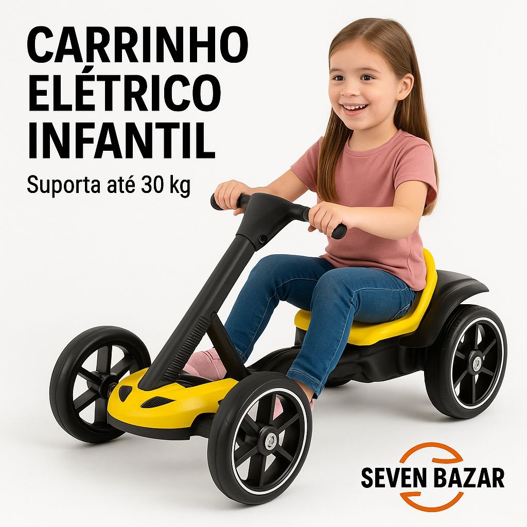 Mini Carro Elétrico Infantil 6V Recarregável | Música E Luz | Até 30kg ...