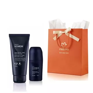 Kit Natal Masculino Natura Homem Essence Shower Gel + Desodorante Roll-On (2 Itens)