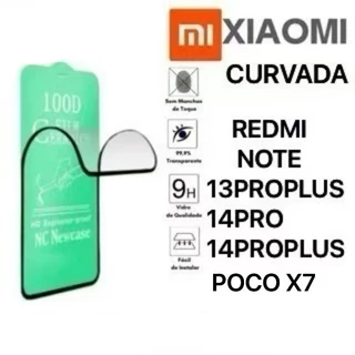 Kit Película Curvada De Cerâmica 3D 9D Para Xiaomi Redmi Note 13 PRO PLUS/14 PRO/14 PRO PLUS/POCO X7 /