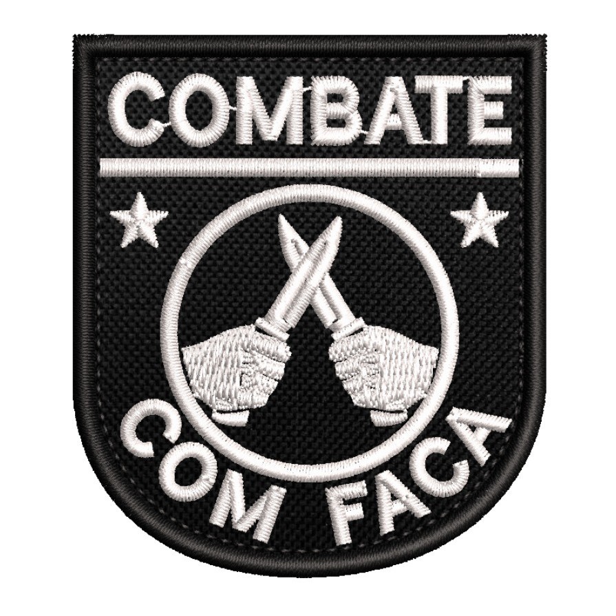 Patch Bordado Escudo Combate com Faca 7x6cm | Shopee Brasil