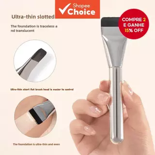 Pincel De Base Plana E Máscara De Cabeça Ultrafino : Ferramentas De Corretivo Leve , Não Absorvente , Ideal Para Aplicaç em Oferta na Shopee