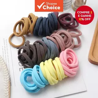 Laços De Cabelo Estilo Coreano 50 Peças Conjunto Simples Cor Sólida Alta Elasticidade Para Meninas em Oferta na Shopee