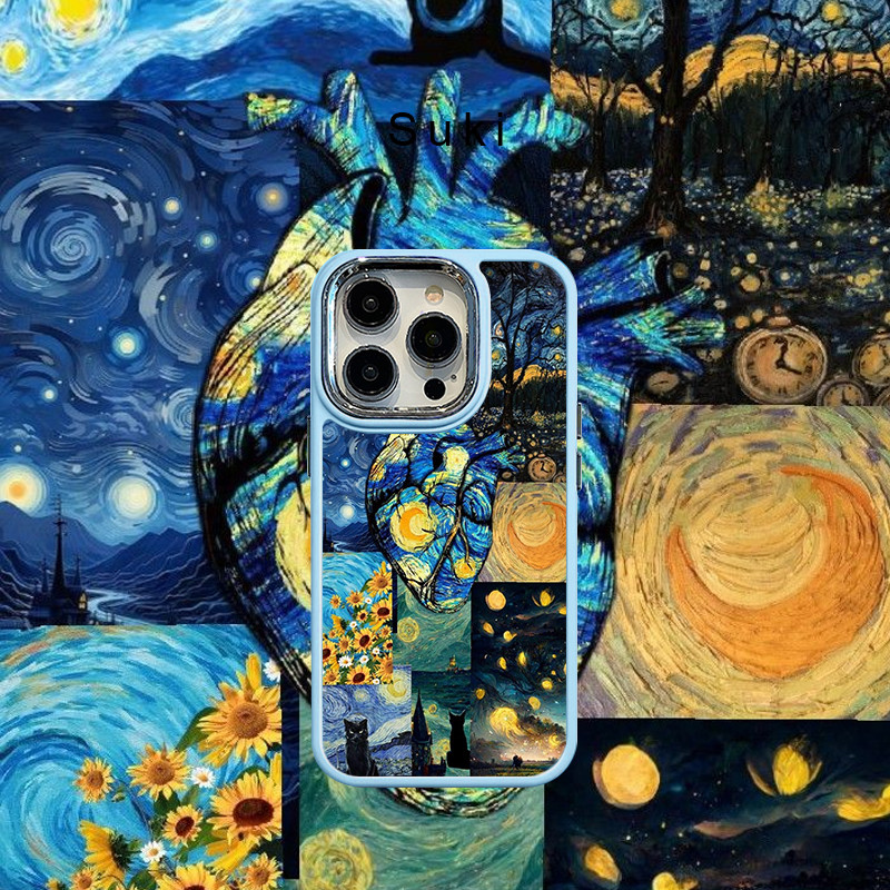Capinha silicone Fosco Anti-impacto arte quadros colagem estilo IPhone 17 air 13 12 11 14 15 16 Pro MAX XR XS Caso