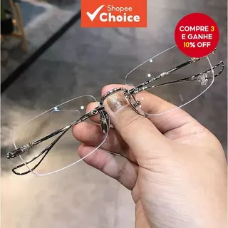 Óculos Anti-Luz Azul 2025 Modernos-Design Ultraleve Sem Aro Para Mulheres E Homens em Oferta na Shopee