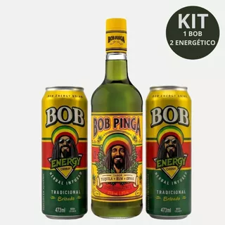 Kit Bob Pinga + 2 Energético Energy Drink Exclusivo Original