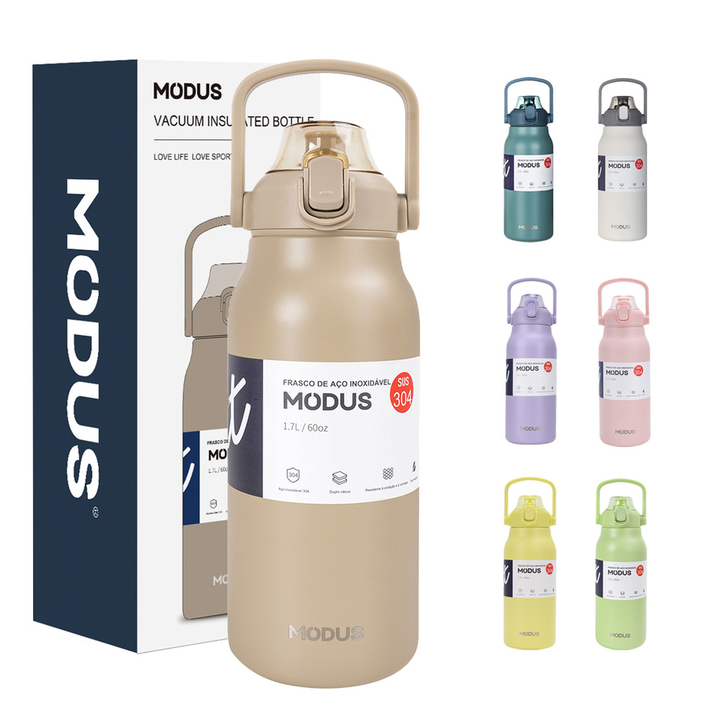 MODUS Garrafa de Água Isolada A Vácuo De Aço Inoxidável 1700ml Garrafa ...