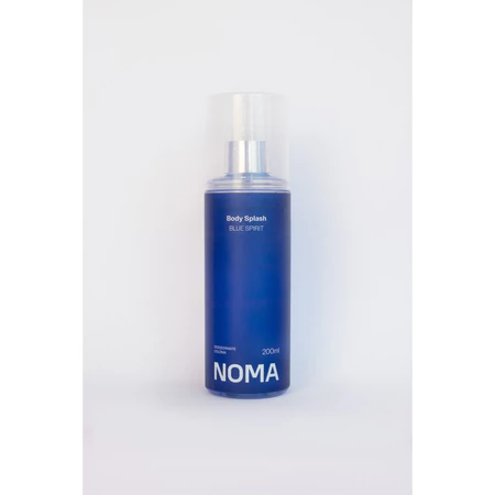 Frente do Body Splash Blue Spirit Noma, em fundo branco, sem texto
