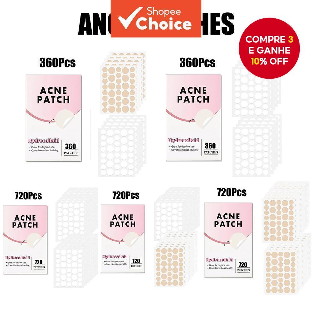 Patches para espinhas no rosto, adesivo invisível para acne, capas ...