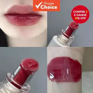 HERORANGE Crystal Gel Lip Gloss Hidratante Brilhante Bálsamo Labial Lábios Rechonchudos em Oferta na Shopee