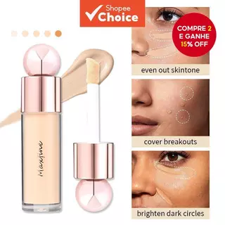 Corretivo Líquido De Alta Cobertura Hidratante Controle De Óleo Nutritivo Não Mancha Duradouro em Oferta na Shopee