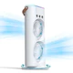 MINI Refrigerador De Ar Ventilador Umidificador Dupla Giratório+rgb Camada Ventilador Climatizador Ar C/ Reservatório