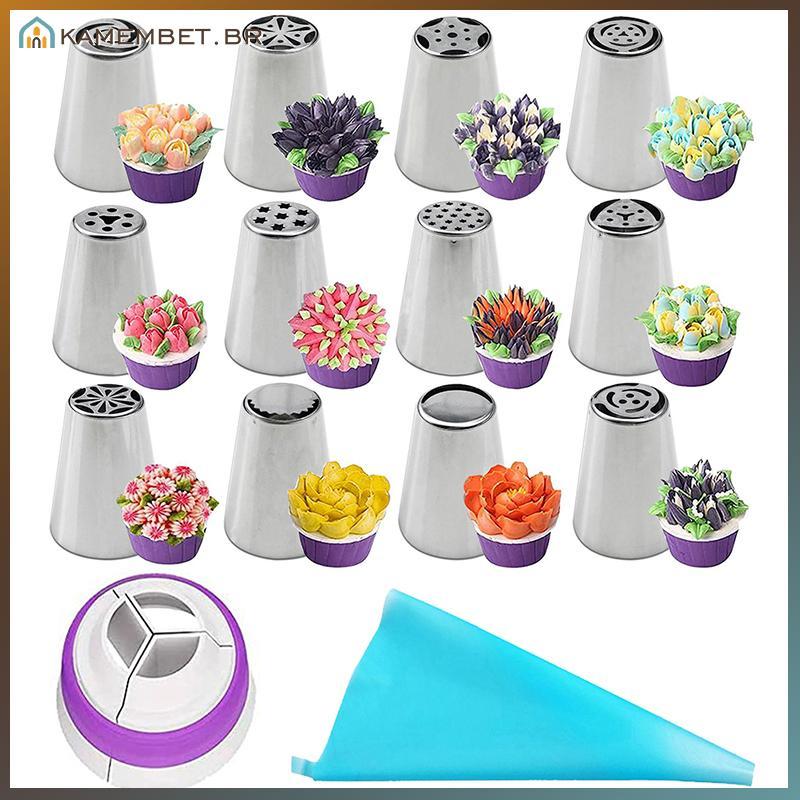Kame 7/11 Pçs/Set Russo Tulipa Confeiteiro Bicos De Tubulaçã