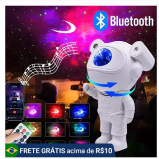 Mini Projetor De Luz Noturna Estrela De Astronauta Galaxia Decorativa Nebulosa Sem Bluetooth-XWG