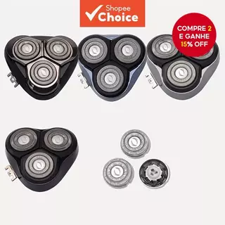 Novo conjunto de 3 peças para melhorar o seu barbear com 3 lâminas de reposição para todos os barbeadores elétricos com em Oferta na Shopee