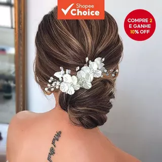 Grampo De Cabelo De Pérola De Concha Branca-Grampos Noiva De Casamento Para Mulheres Acessórios Festivos Bico De Pato em Oferta na Shopee