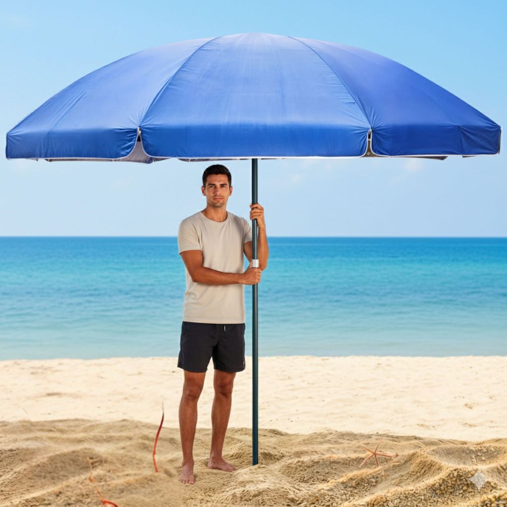 Guarda Sol Gigante 2,40m Uv Praia Piscina Respirável Verão | Shopee Brasil