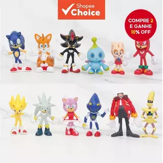 Sonic The Hedgehog Figura De Ação Conjunto Anime Juntos Egggman Milhas Prower Modelo Bonecas Decoração Desktop Crianças em Oferta na Shopee