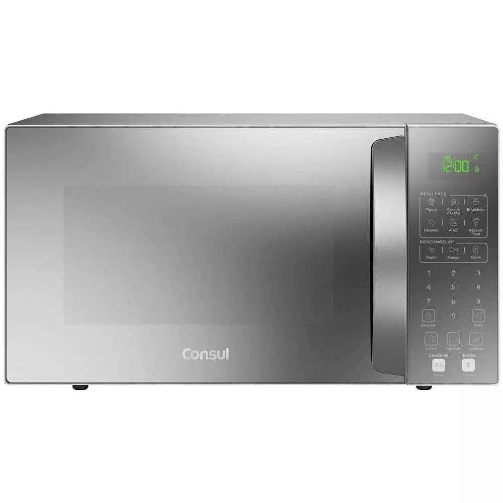 Micro ondas Consul 32 Litros CMS46AR Cor Cinza Espelhado com Menu Fácil 220 Volts