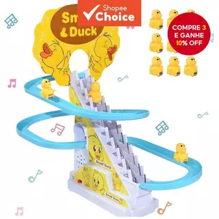9 Pçs Pato Elétrico Subindo Escadas Brinquedo Com Luz E Música Diversão Bebê Criança Presente Para O Natal em Oferta na Shopee