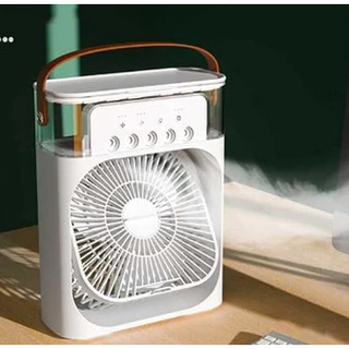 Ventilador de Mesa com Reservatório de Água 600ml – Névoa Refrescante e USB, para Casa e Exteriores