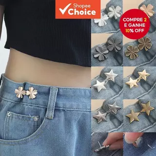 Par De Fivela De Cintura – Clipe De Cinto Elástico Ajustável , Acessório De Moda Trevo De Quatro Folhas