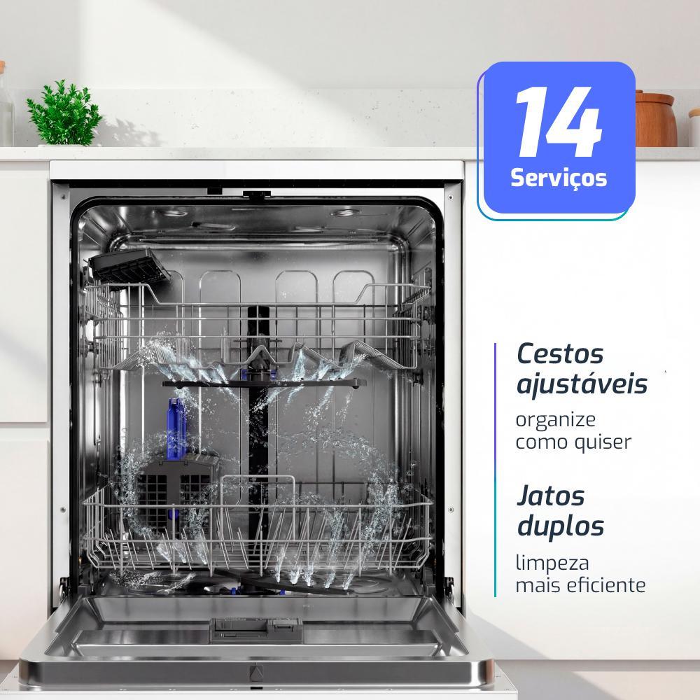 洋楽 LADY 14 Lava-Louça Electrolux 14 Serviços Branca com Programa Lava e Seca