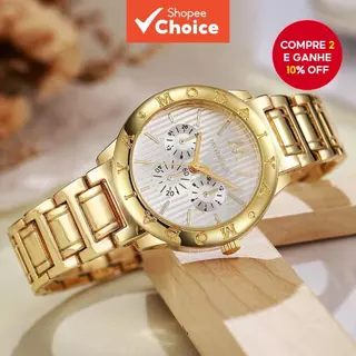 Relógios Femininos Movimento De Quartzo De Aço Inoxidável Relógio De Pulso De Luxo Para Mulheres em Oferta na Shopee