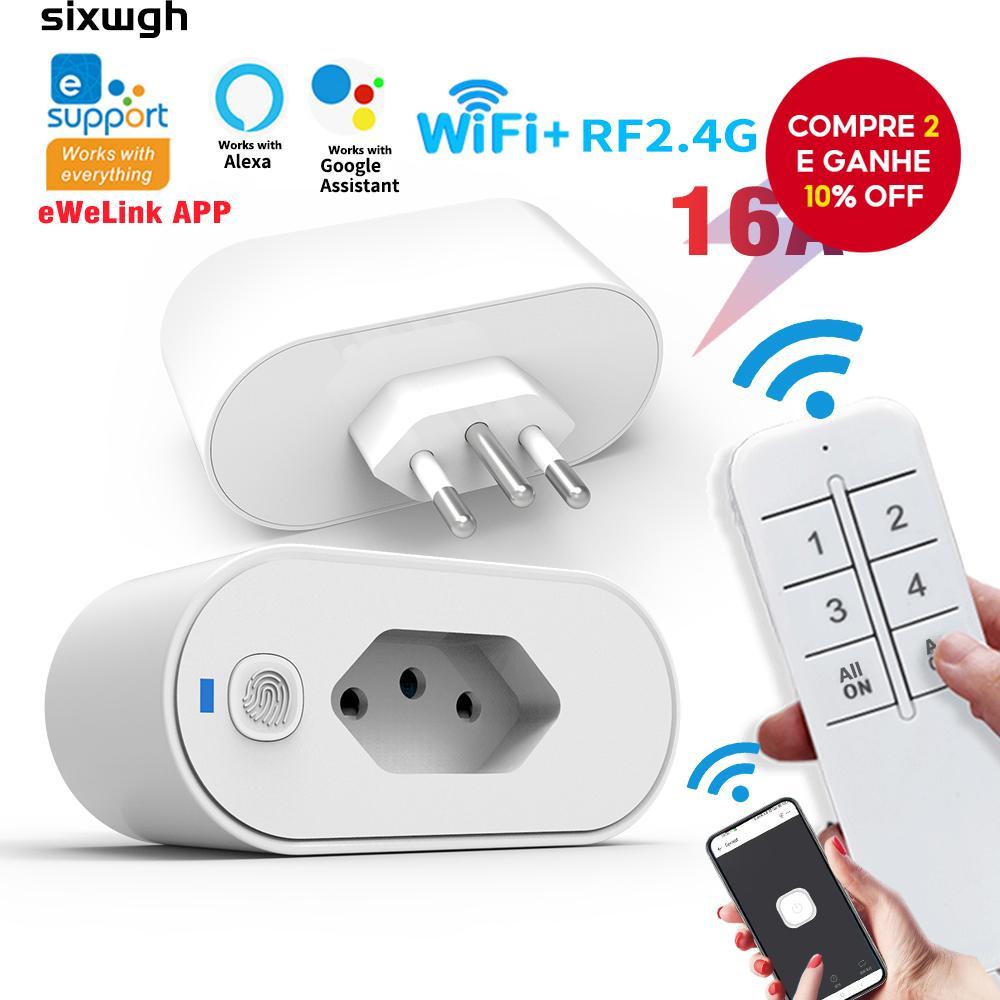 eWeLink Wifi Tomada Inteligente Interruptor De Controle Remoto Suporte App Alexa Google Casa Violeta | Shopee Brasil