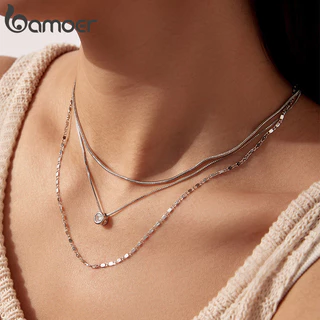 Colar Bamoer Joias De Corrente Básica Para Mulheres E Homens Com Caixa De Presente YIN13 em Oferta na Shopee