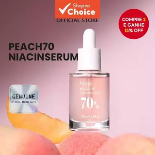Sérum De Pêssego 70% Niacinamida 30ml, Hidratante Que Previne Secura E Aumenta Elasticidade, Suaviza E amacia em Oferta na Shopee
