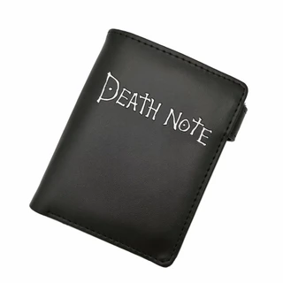 Anime Death Note Carteira Curta Bolsa Preta Masculina Carteiras Bifold E Trifold