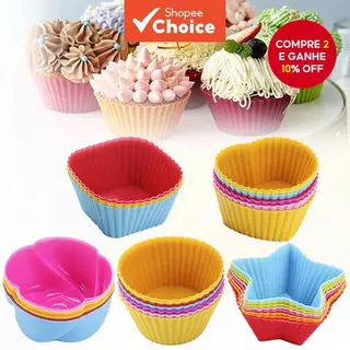 Copos De Muffin De Silicone E Molde De Cozimento De Bolo De Coração Conjunto De Ferramentas De Cozinha Decoração Seis Ou em Oferta na Shopee