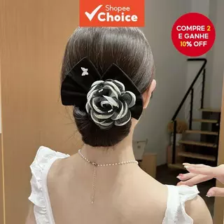 Flor Tecido Coque Corda De Cabelo Laço E Torção Ferramenta Para Mulheres Acessórios Crianças Menina em Oferta na Shopee
