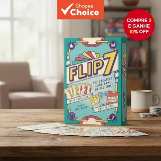 Flip 7: Jogo de Cartas Estratégico Dinâmico e Viciante para Noites de Família, Viagens, Festas e Crianças & Adultos em Oferta na Shopee