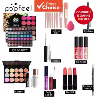 Conjunto de Maquiagem POPFEEL 12 Peças - Coleção de Natal, Kit Completo de Cosméticos em Oferta na Shopee