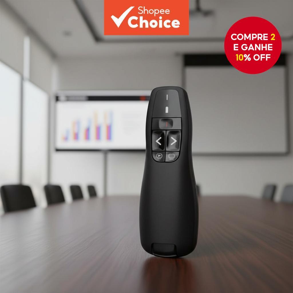 Apresentador PPT Sem Fio USB R400 com Ponteiro Vermelho para Controle ...