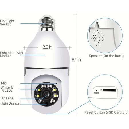 Câmera Segurança Wifi Lente Dupla Anbiux A23 4mp Dual Lens Visão Noturna Luz De Polícia