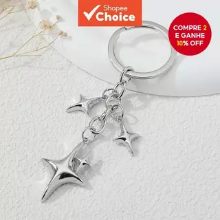 Chaveiro Estrela Lua Y2K | Lindo Para Amigos , Presente Estético E Ideia De Festivo em Oferta na Shopee